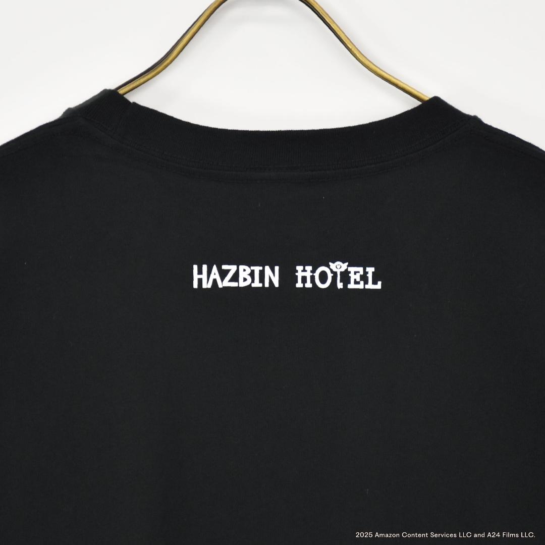 Hazbin Hotel ハズビン・ホテル シーズン１ チャーリー It's a Happy Day in Hell 半袖Tシャツ 黒の画像