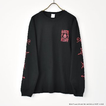 Hazbin Hotel ハズビン・ホテル シーズン１ アラスター ヴードゥーつき 長袖Tシャツ 黒 裏面ビッグプリント有りの画像