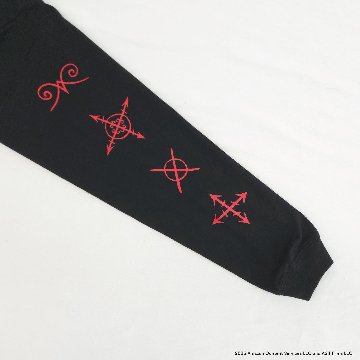 Hazbin Hotel ハズビン・ホテル シーズン１ アラスター ヴードゥーつき 長袖Tシャツ 黒 裏面ビッグプリント有りの画像