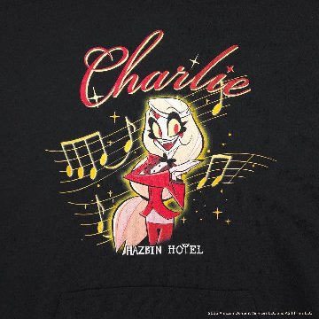 Hazbin Hotel ハズビン・ホテル シーズン１ チャーリー パーカー フード付き フーディー 袖 PRINCESS OF HELL ロゴ有りの画像