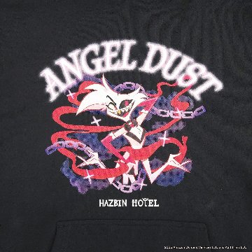 Hazbin Hotel ハズビン・ホテル シーズン１ エンジェル・ダスト ポイズン フード付き フーディー 袖 アンソニー サイン有りの画像