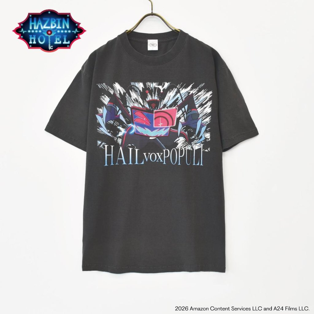 Hazbin Hotel ハズビンホテル シーズン２ ヴォックス デーモン形態 HAIL VOX POPULI ヴィンテージ調 半袖Tシャツの画像