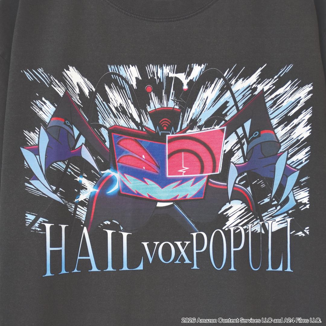 Hazbin Hotel ハズビンホテル シーズン２ ヴォックス デーモン形態 HAIL VOX POPULI ヴィンテージ調 半袖Tシャツの画像