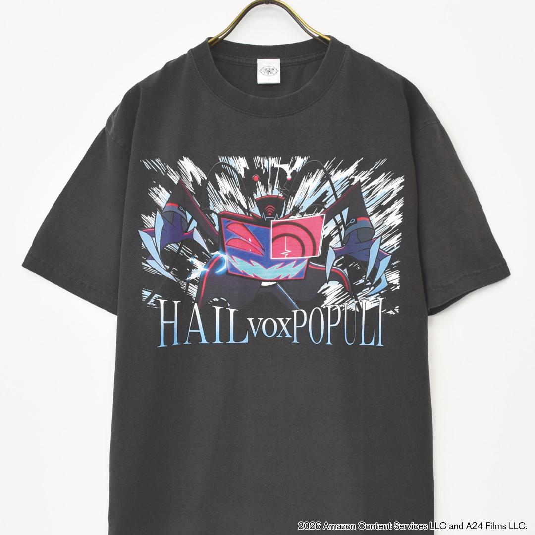 Hazbin Hotel ハズビンホテル シーズン２ ヴォックス デーモン形態 HAIL VOX POPULI ヴィンテージ調 半袖Tシャツの画像