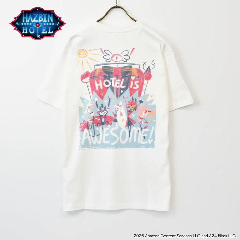 Hazbin Hotel ハズビンホテル シーズン２ ホテルメンバー 落書き 半袖Tシャツ エンジェル ハスク ヴァギー アラスター チェリーの画像