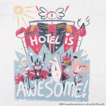 Hazbin Hotel ハズビンホテル シーズン２ ホテルメンバー 落書き 半袖Tシャツ エンジェル ハスク ヴァギー アラスター チェリーの画像
