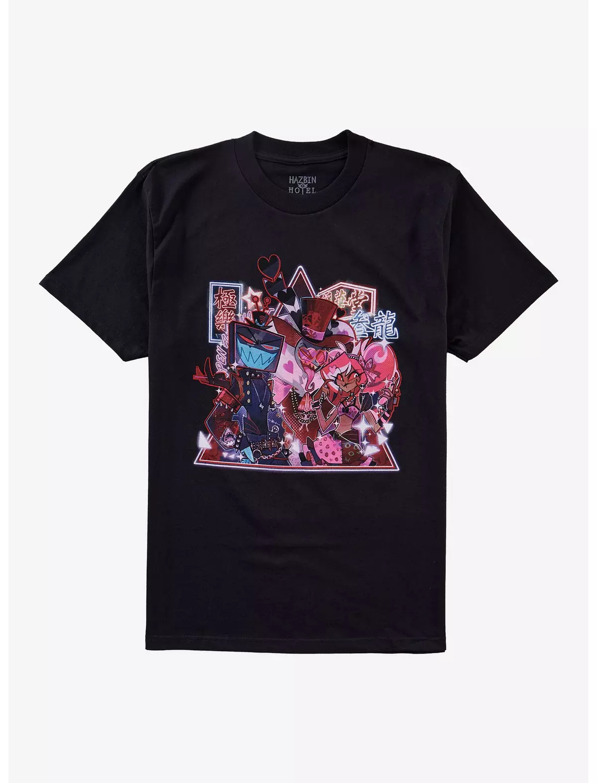 Hazbin Hotel ハズビン・ホテル ヴィーズ ネオンサイン Tシャツ 各種の画像