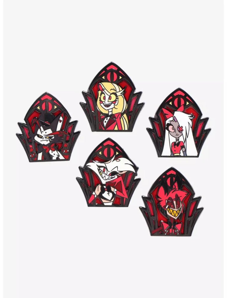 Hazbin Hotel ハズビン・ホテル ステンドグラス風 エナメルピンバッジ ランダム商品の画像