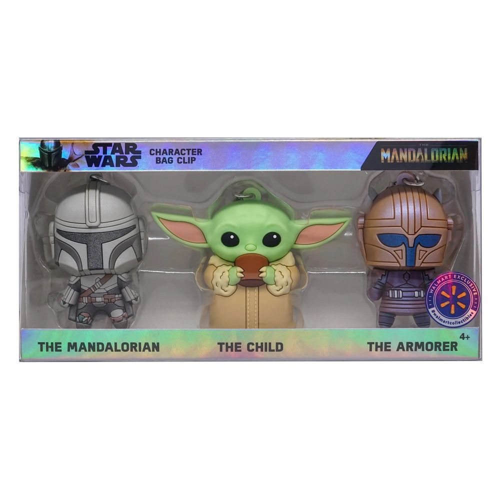 スター・ウォーズ Star Wars ドラママンダロリアン マンドー グローグー アーマラー バッグクリップ 3体セットの画像