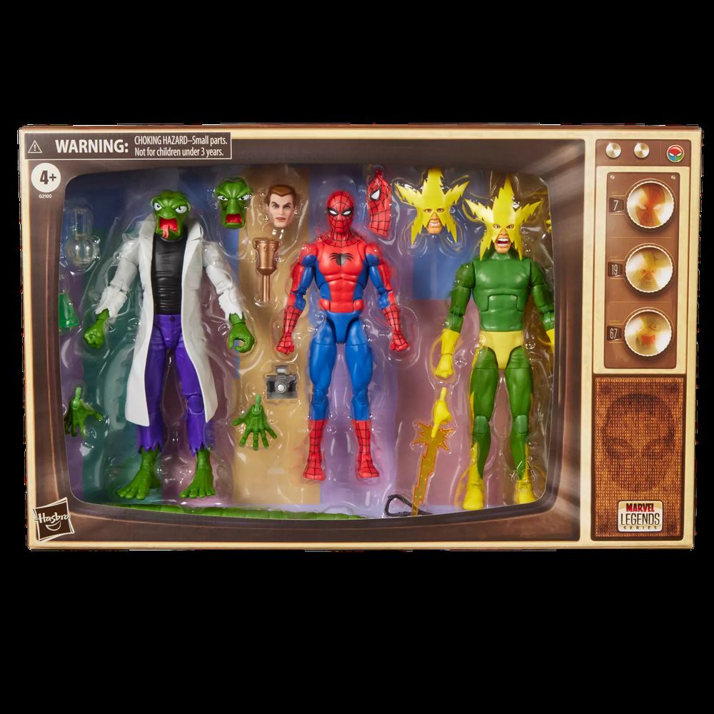 Marvel Legends Spider-Man & Marvel's Lizard & Marvel's Electro 3-Packの画像