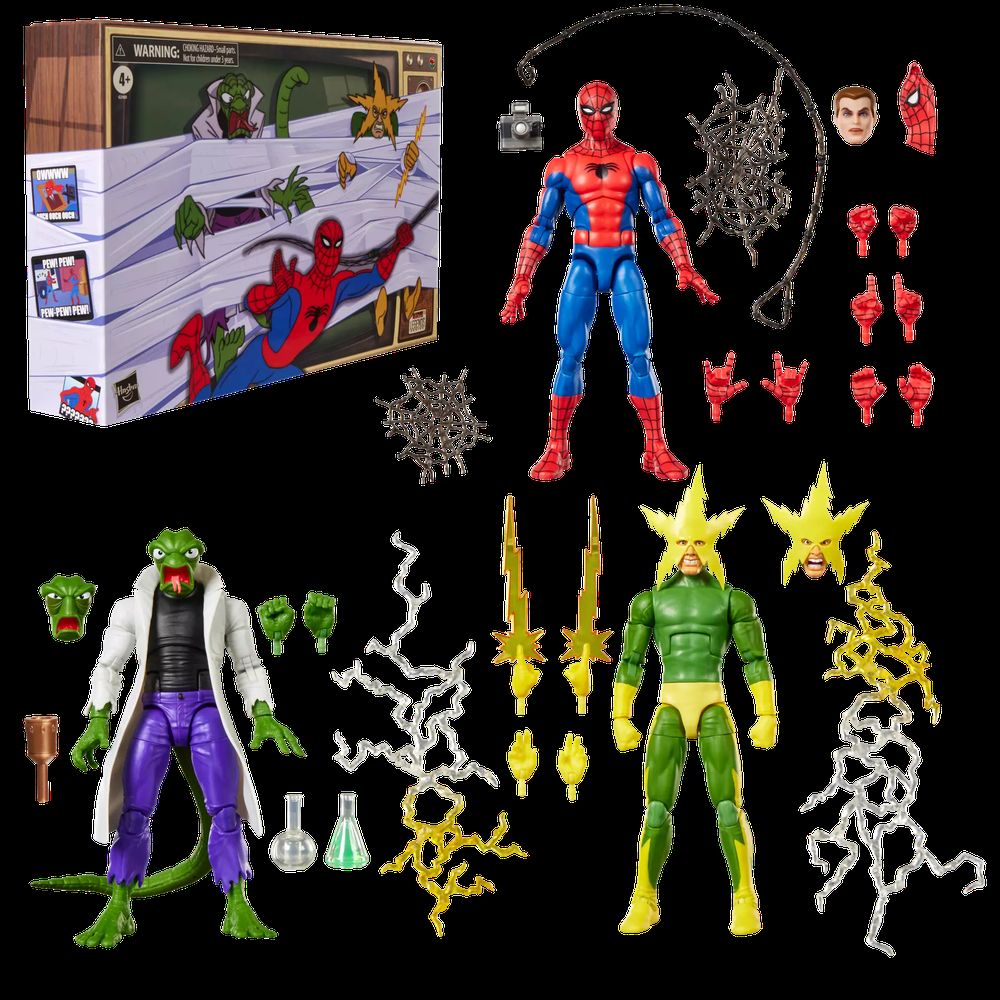 Marvel Legends Spider-Man & Marvel's Lizard & Marvel's Electro 3-Packの画像