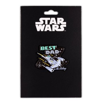 スター・ウォーズ マンダロリアン 「Best Dad in The Galaxy」 父の日用 エナメルピンバッジ マンドー グローグー N-1スターファイターの画像
