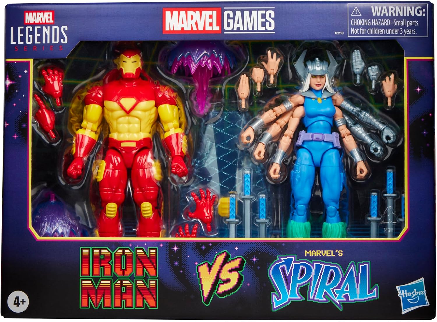 Marvel Legends Marvel Games Iron Man vs Marvel's Spiral 2-Packの画像