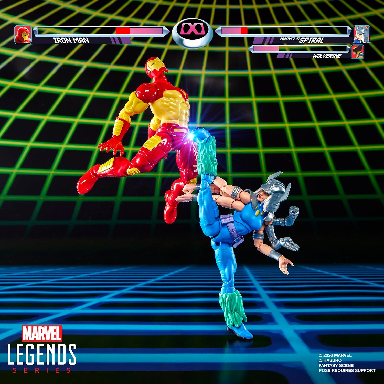 Marvel Legends Marvel Games Iron Man vs Marvel's Spiral 2-Packの画像