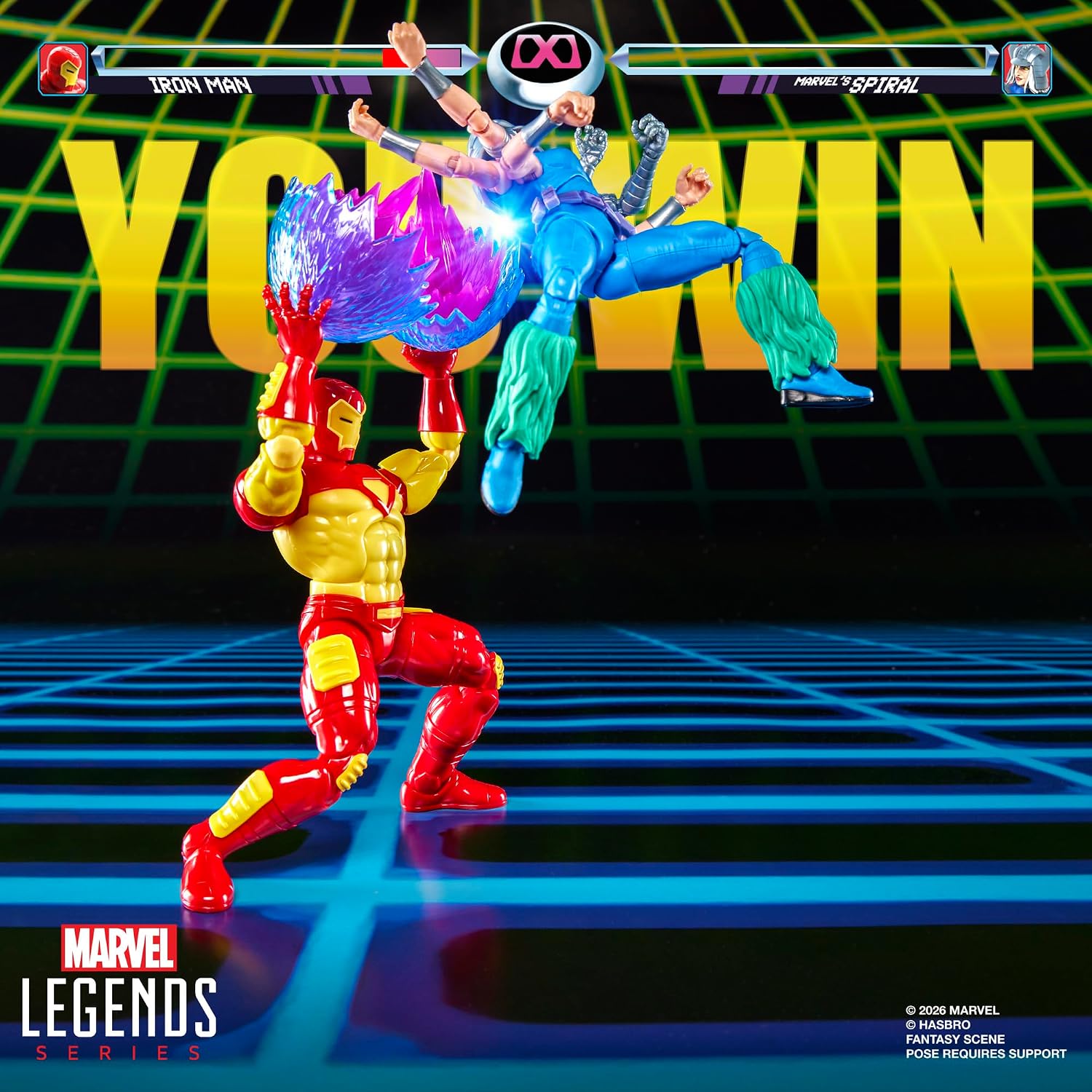 Marvel Legends Marvel Games Iron Man vs Marvel's Spiral 2-Packの画像