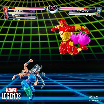Marvel Legends Marvel Games Iron Man vs Marvel's Spiral 2-Packの画像