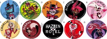 Hazbin Hotel ハズビンホテル シーズン１ シークレット缶バッジ B 全10種類 ランダム商品の画像