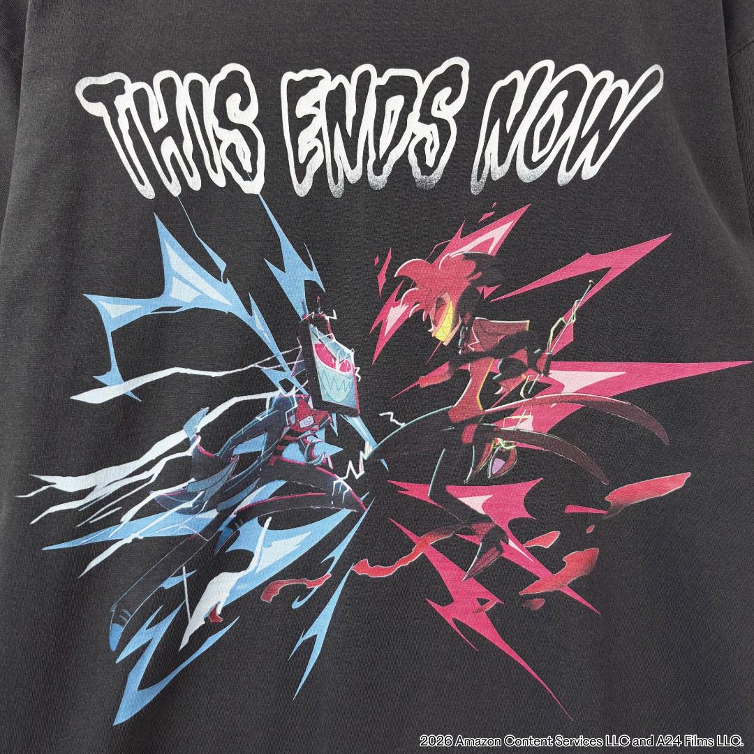 Hazbin Hotel ハズビンホテル THIS ENDS NOW ヴィンテージ調Tシャツ 各種 アラスター ヴォックスの画像