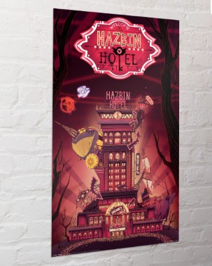 Hazbin Hotel ハズビンホテル ポスター シーズン１ ホテル柄 キーアートの画像