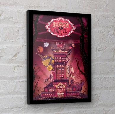 Hazbin Hotel ハズビンホテル フレーム付きポスター シーズン1 ホテル キーアート 30x40センチの画像