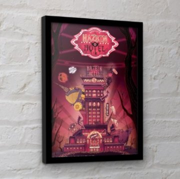 Hazbin Hotel ハズビンホテル フレーム付きポスター シーズン1 ホテル キーアート 30x40センチの画像