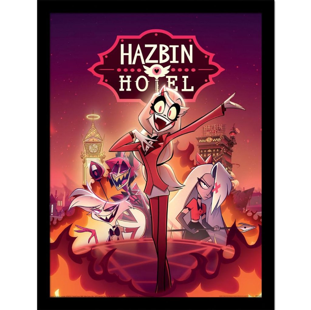 Hazbin Hotel ハズビンホテル フレーム付きポスター シーズン1 ヒーローアート 30x40センチの画像