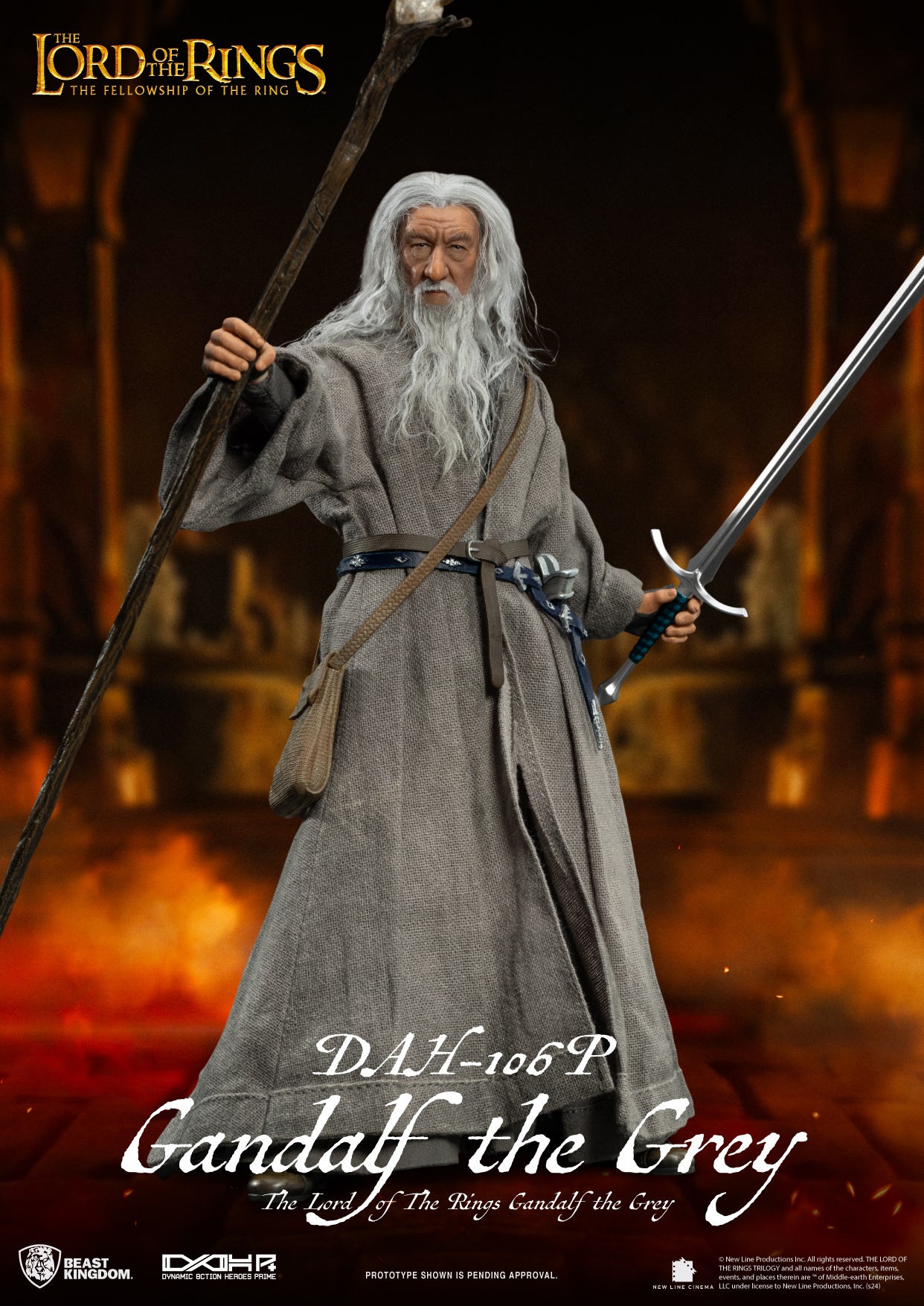 Beast Kingdom DAH-106P ロード・オブ・ザ・リング 灰色のガンダルフ 1:9 Scale アクションフィギュアの画像