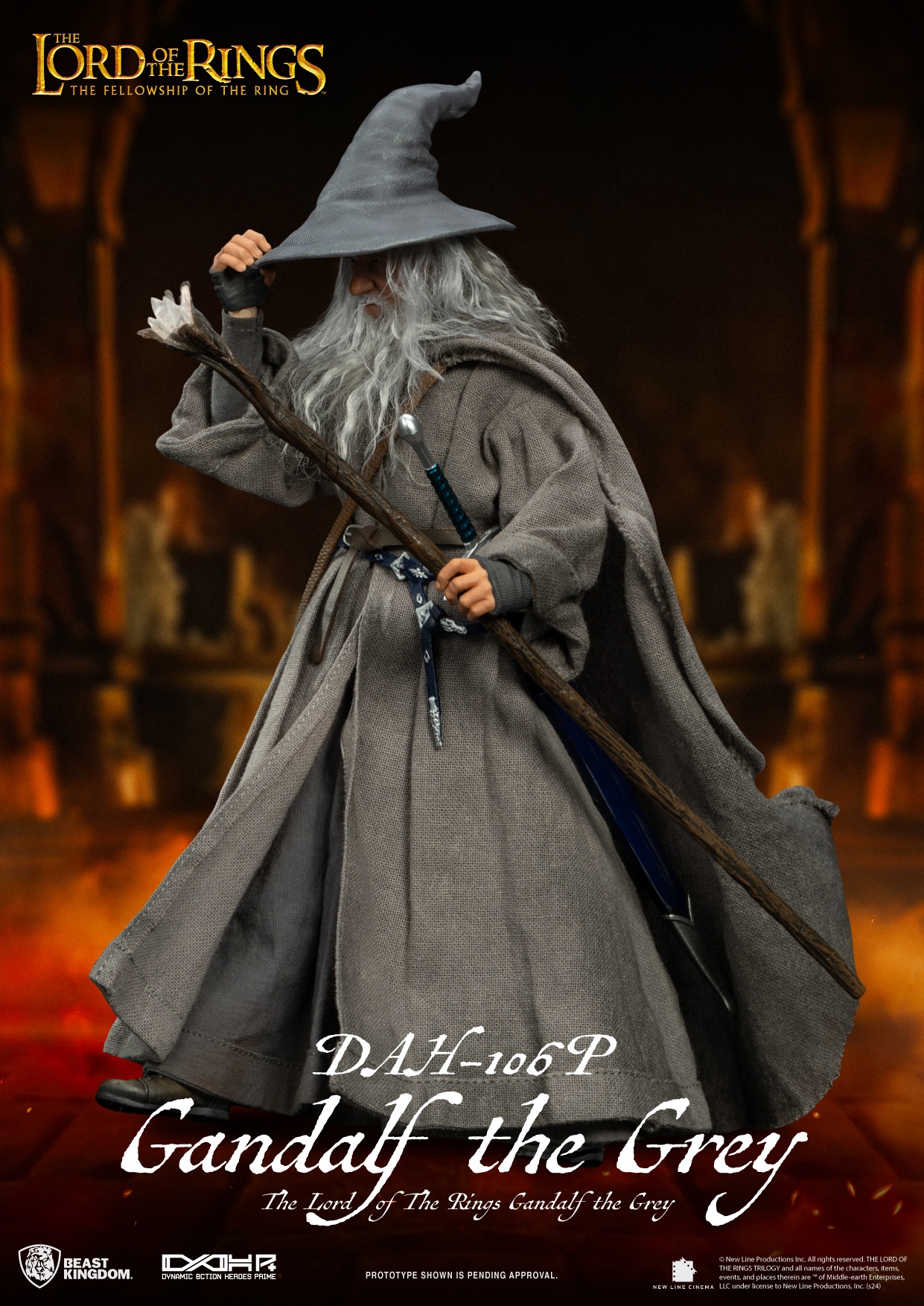 Beast Kingdom DAH-106P ロード・オブ・ザ・リング 灰色のガンダルフ 1:9 Scale アクションフィギュアの画像