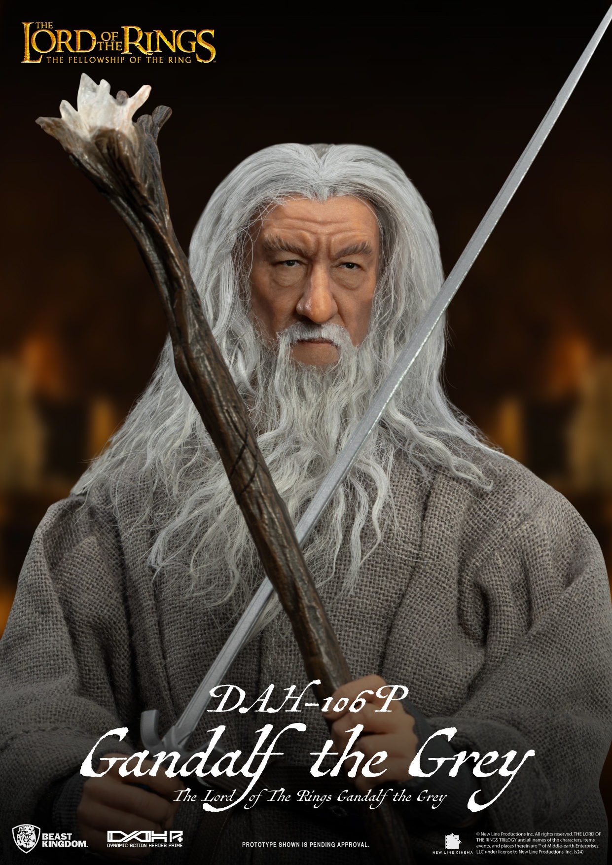 Beast Kingdom DAH-106P ロード・オブ・ザ・リング 灰色のガンダルフ 1:9 Scale アクションフィギュアの画像