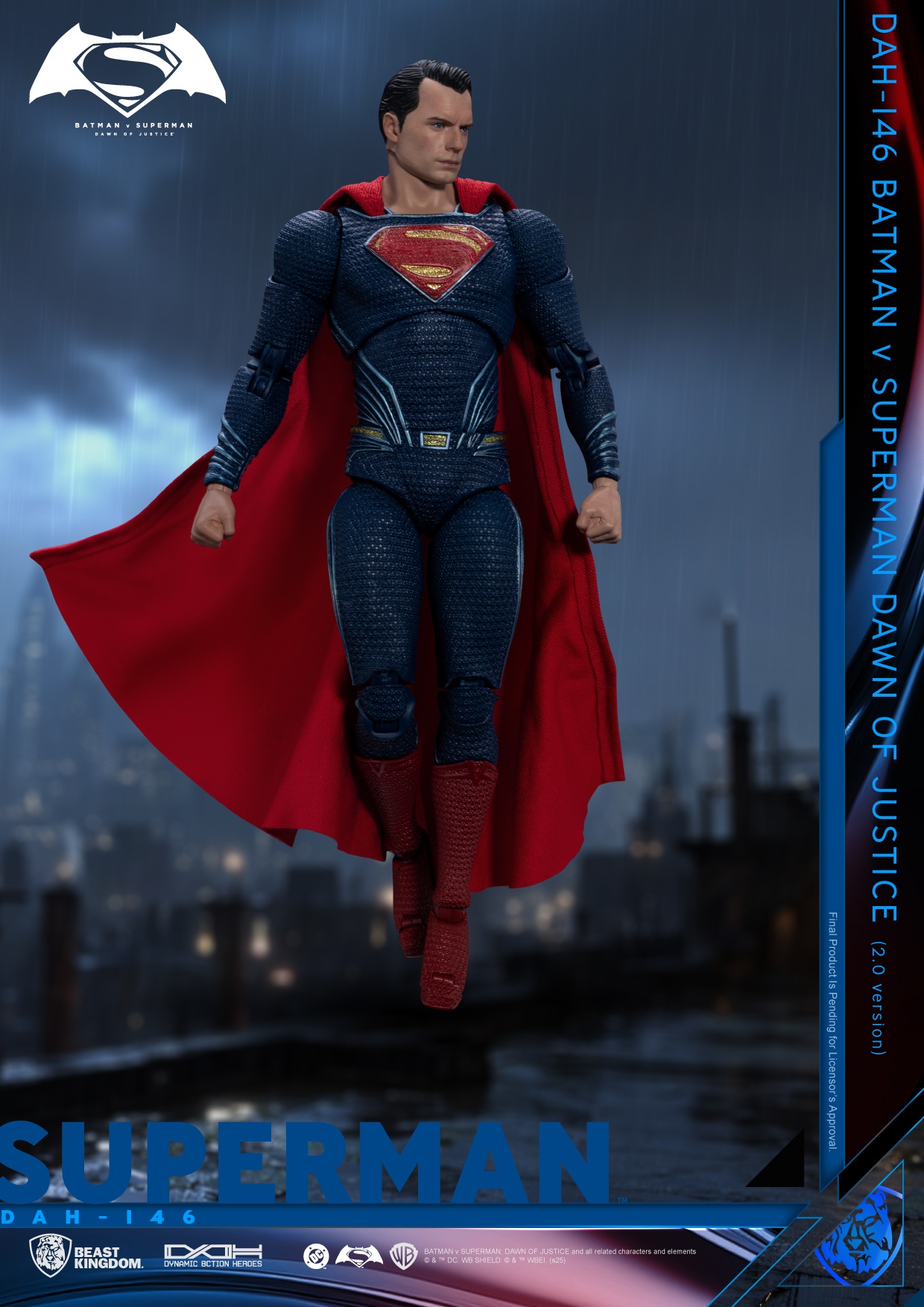 Beast Kingdom DAH-146 バットマン vs スーパーマン ジャスティスの誕生 スーパーマン 2.0 1:9 Scale アクションフィギュアの画像