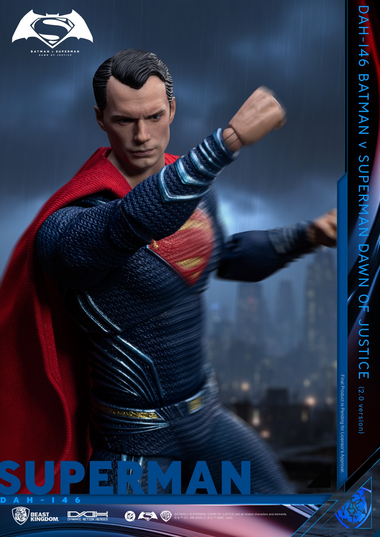 Beast Kingdom DAH-146 バットマン vs スーパーマン ジャスティスの誕生 スーパーマン 2.0 1:9 Scale アクションフィギュアの画像