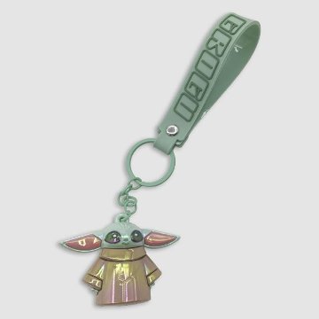 スターウォーズ Star Wars マンダロリアン グローグー オーロラ ラバーストラップつきキーホルダーの画像