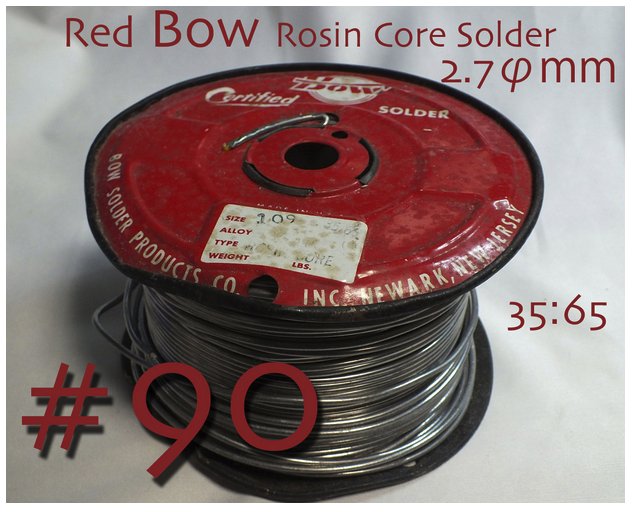 【90#】 RED BOW ROSIN CORE SOLDER  33cm売り350円画像