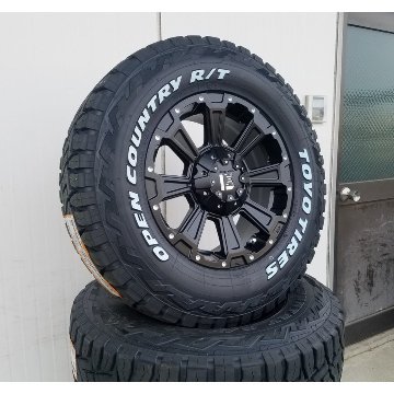 デリカD5 RAV4 エクストレイル タイヤホイールセット 16インチ DeathRock デスロック トーヨー オープンカントリー R/T 235/70R16 ホワイトレターの画像