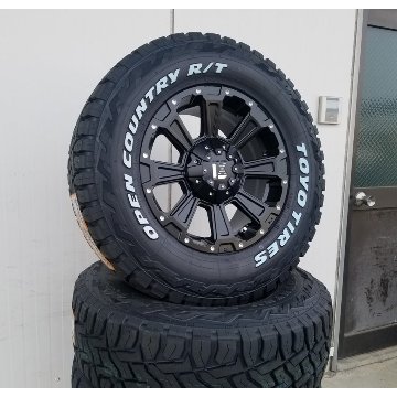 デリカD5 RAV4 エクストレイル タイヤホイールセット 16インチ DeathRock デスロック トーヨー オープンカントリー R/T 235/70R16 ホワイトレターの画像