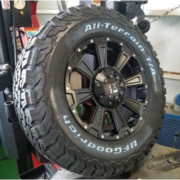 デリカD5 エクストレイル RAV4 クロスロード タイヤホイールセット 16インチ DeathRock BF グッドリッチ オールテレン KO2 215/70R16 225/70R16の画像