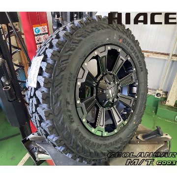 D5 RAV4 エクストレイル アウトランダー タイヤホイールセット 16インチ DeathRock ヨコハマタイヤ ジオランダー MT G003 215/70R16 225/70R16の画像