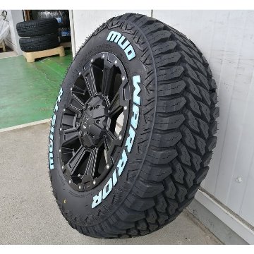 D5 RAV4 エクストレイル クロスロード タイヤホイールセット 16インチ DeathRock デスロック モンスタ マッドウォーリア 215/70R16 ホワイトレターの画像