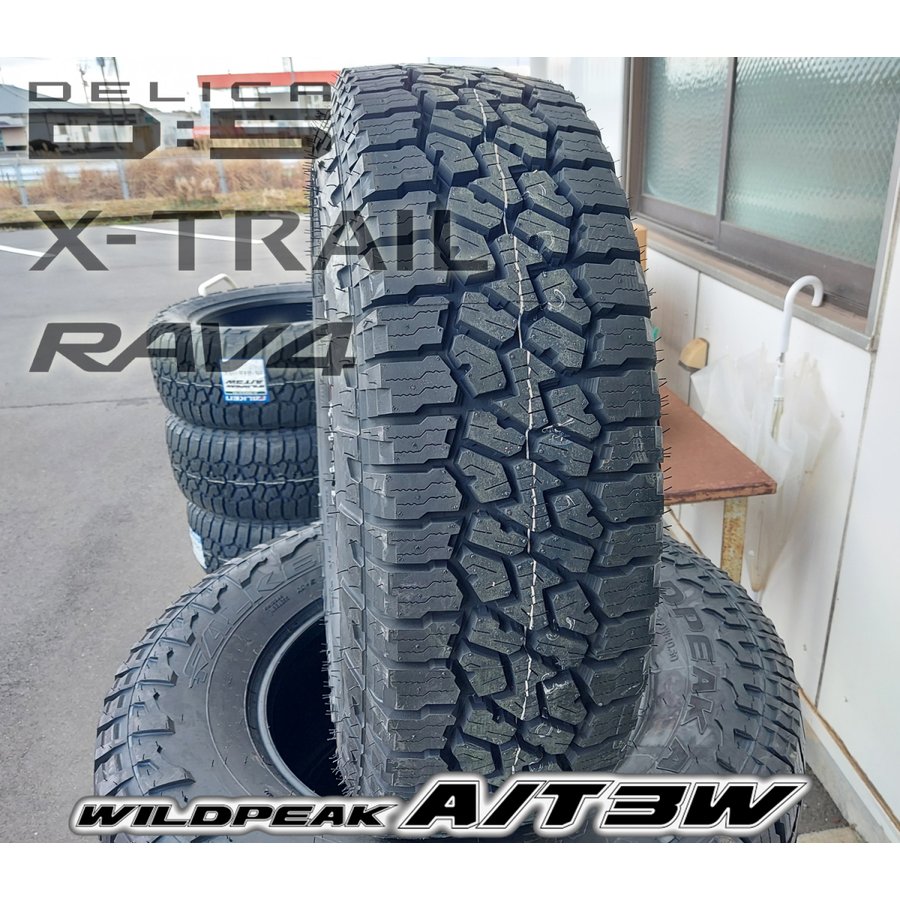 デリカD5 RAV4 エクストレイル タイヤホイールセット 16インチ DeathRock デスロック ファルケン WILDEPEAK A/T03W 225/75R16 235/70R16の画像