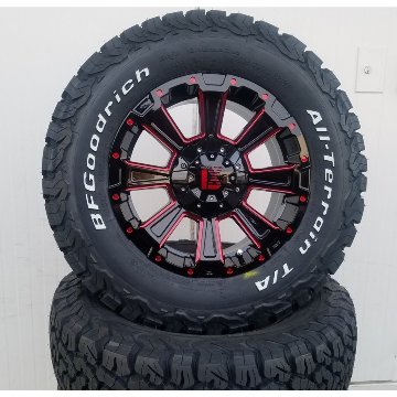 デリカD5 エクストレイル RAV4 クロスロード タイヤホイールセット 16インチ DeathRock BF グッドリッチ オールテレン KO2 215/70R16 225/70R16の画像