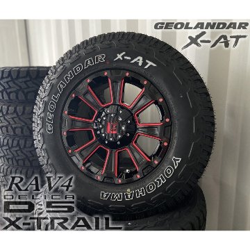 D5 RAV4 エクストレイル アウトランダー タイヤホイールセット 16インチ DeathRock ヨコハマタイヤ ジオランダー X-AT G016 235/70R16の画像