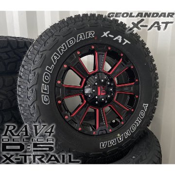 D5 RAV4 エクストレイル アウトランダー タイヤホイールセット 16インチ DeathRock ヨコハマタイヤ ジオランダー X-AT G016 235/70R16の画像