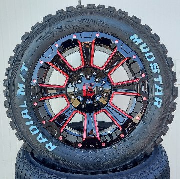 デリカD5 エクストレイル RAV4 クロスロード タイヤホイールセット 16インチ DeathRock MUDSTAR Radial MT 215/70R16 225/70R16の画像