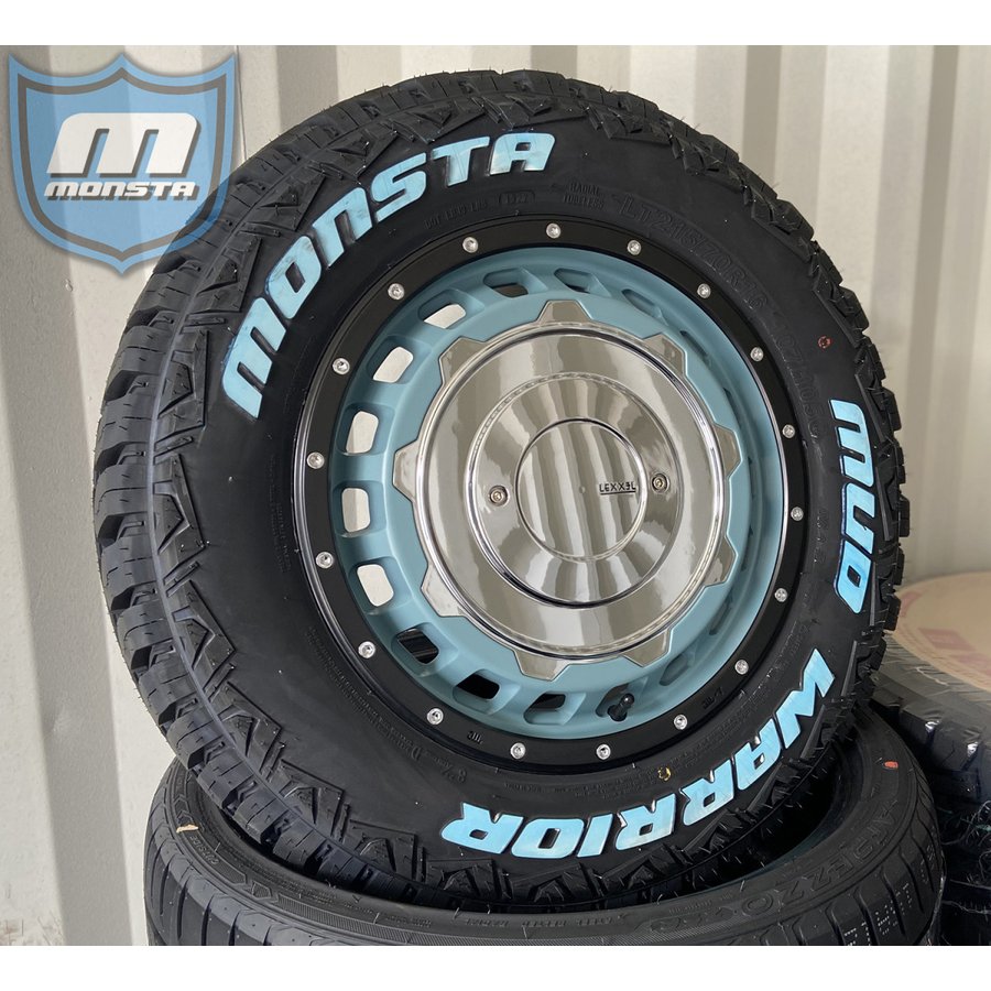 200系ハイエース レジアスエース タイヤホイールセット 16インチ SwaGGer スワッガー MONSTA MUDWARRIOR 215/70R16 ホワイトレターの画像