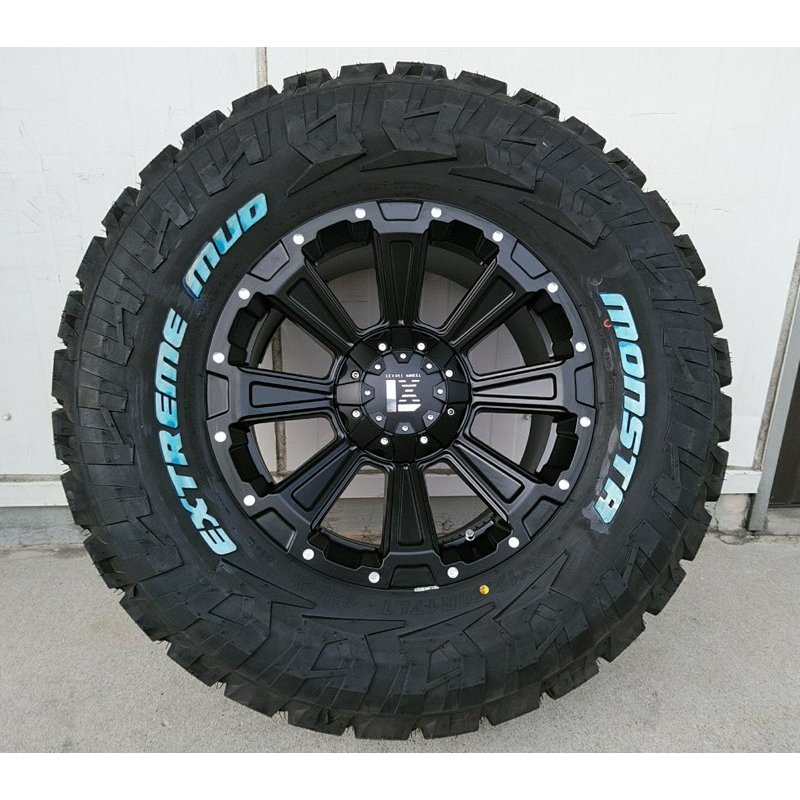 プラド ハイラックス FJ H3 タイヤホイールセット 17インチ DeathRock MONSTA エクストリームMUD 33x12.50R17 35x12.50R17の画像