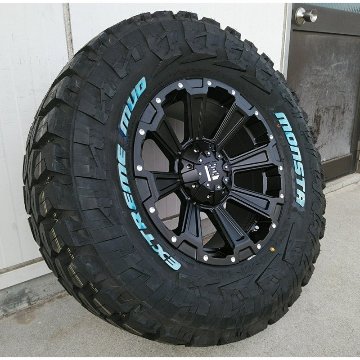 プラド ハイラックス FJ H3 タイヤホイールセット 17インチ DeathRock MONSTA エクストリームMUD 33x12.50R17 35x12.50R17の画像