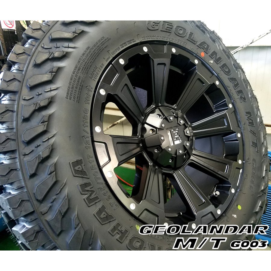 プラド ハイラックス FJ H3 タイヤホイールセット 17インチ DeathRock YOKOHAMA ジオランダー MT 265/65R17 265/70R17 285/70R17の画像