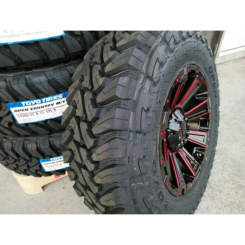 プラド ハイラックス FJ H3 タイヤホイールセット 17インチ DeathRock TOYO OPENCOUNTYR MT 265/65RR17 265/70R17 の画像