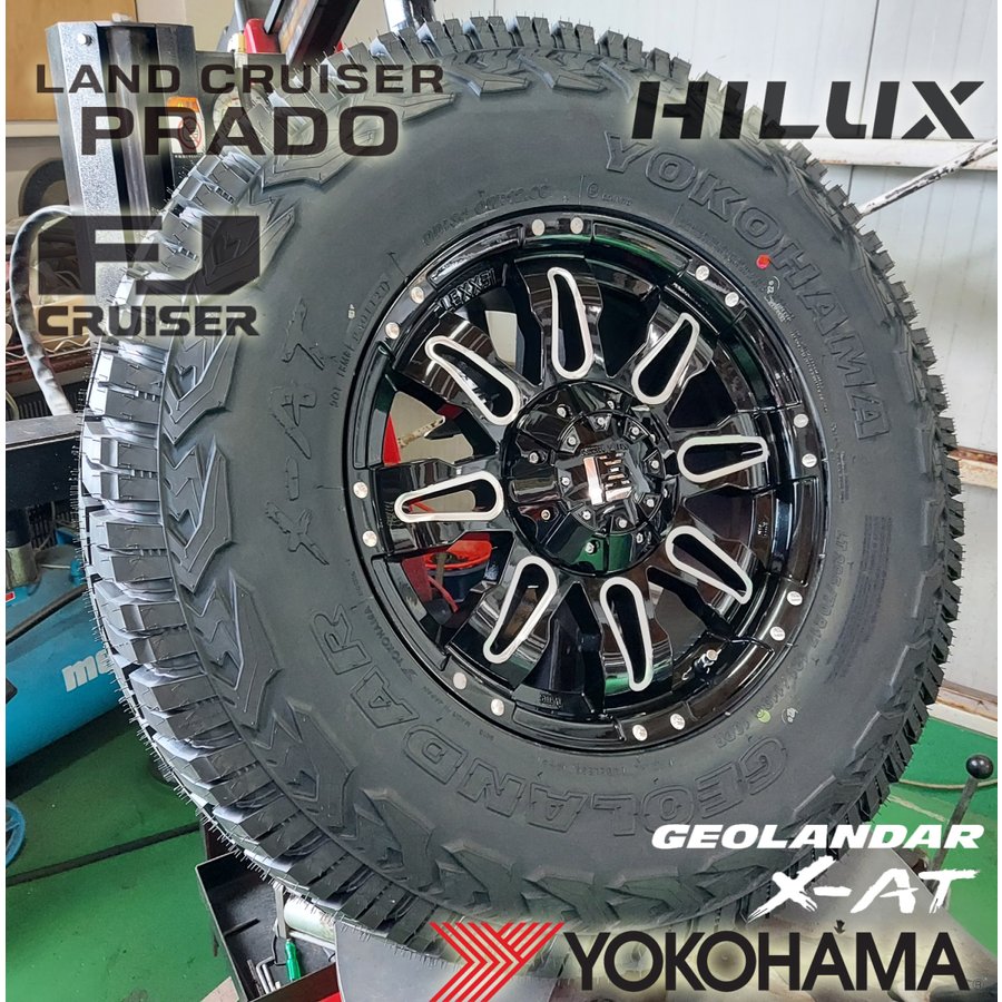 プラド ハイラックス FJ H3 タイヤホイールセット 17インチ Balano YOKOHAMA ｼﾞｵﾗﾝﾀﾞｰ X-AT 265/65RR17 265/70R17 285/70R17の画像