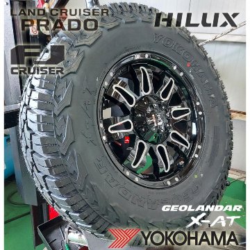 プラド ハイラックス FJ H3 タイヤホイールセット 17インチ Balano YOKOHAMA ｼﾞｵﾗﾝﾀﾞｰ X-AT 265/65RR17 265/70R17 285/70R17の画像